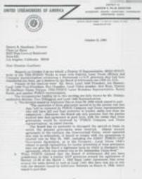 Letter from Andrew Palm to Robert Guadiana 1989