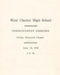 West Chester HS Commencement Exercises June 1934