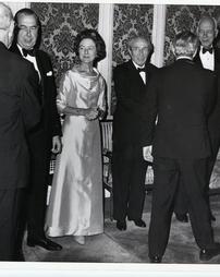 A view of the receiving line at the Americas awards in 1972
