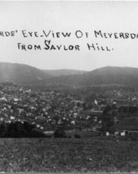 Bird's eye view of Meyersdale from Saylor Hill