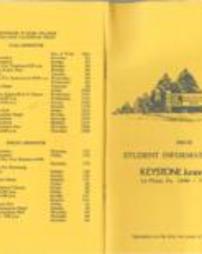 Keystone Junior College Student Information Guide 1984-85