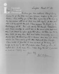 Papers contained in Stevens Institute casket. Letter of 31st March, 1831, from Francis B. Ogden to Francis B. Stevens, referred to in letter of 15th October, 1901, from Francis B. Stevens to President Morton