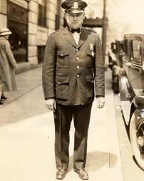 Patrolman John J. Zaydell in new uniform, 1934