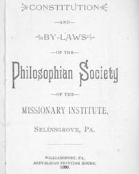 The Constitution of the Philosophian Society
