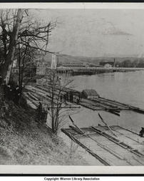 Rafts at Warren Eddy (circa 1880)