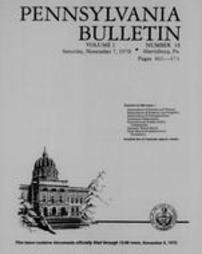 Pennsylvania bulletin Vol. 01 pages 0461-0474