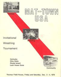 Mat-town USA Invitational Wrestling Tournament program