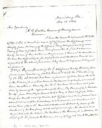 Letter from Harry White to A. G. Curtin, December 13, 1864; Letter from Harry White to Col. Thomas, January 12, 1865