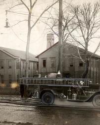 Fire truck at Sand Paper Works, Erie Avenue, March, 1927