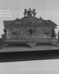 Frosted silver and enamel casket containing the freedom of Belfast, Ireland, 1st June, 1910