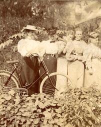 Women with bicycle