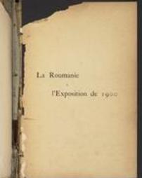 La Roumaine à l'Exposition de 1900; catalogue des exposants.