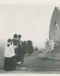Monsignor Charles Owen Rice at Phillip Murray's Grave Photograph