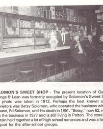 Sweet Shop in Patton in newspaper