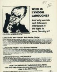 Who is Lyndon LaRouche? Flyer