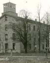 Old College [1] b&w postcard, Geneva College, Northwood, Ohio