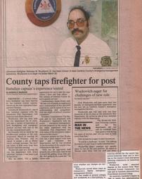 County taps firefighter for post
