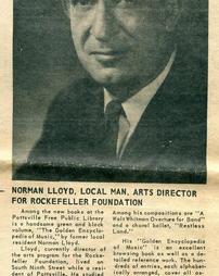 Norman Lloyd, Local Man, Arts Director for Rockefeller Foundation