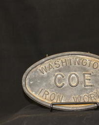 "Washington Coe Iron Works" Metal Sign