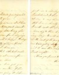 1850? Handwritten letter from P. M. Johnston to her friend and schoolmate, Sallie (Sarah J. Keller)