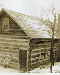 McMurray Boy Scouts cabin exterior, 1935.