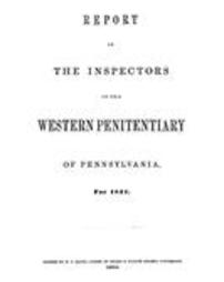 Report of the Western Penitentiary for the year ... (1851)