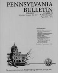 Pennsylvania bulletin Vol. 01 pages 0869-0894