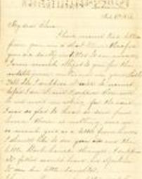 1864-02-08 Letter from Sallie (Sarah J. Keller) to her sister, Clara Louise Keller with note to brothers, Henry and Frank Keller