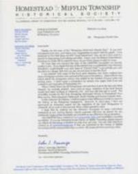 Letter to Earle Wittpenn from John Asmonga February 2004