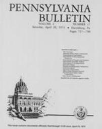 Pennsylvania bulletin  Vol. 04 pages 0717-0790