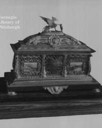 Silver gilt casket containing the Freedom of the Borough of Abergavenny, Wales, 31st May, 1907