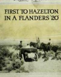 First to Hazelton in a Flanders "20" : A story of a pathfinding expedition that made its own path 