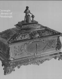 Repousse silver casket containing the freedom of the Royal Burgh of Stirling, Scotland, 11th October, 1902