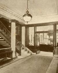 James V. Brown Library entrance hall and stairway