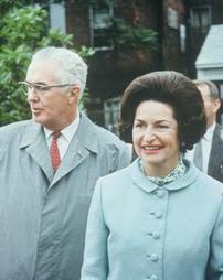 Demonstration Garden. Mrs. Lyndon Johnson and Mayor Tate. [1966]