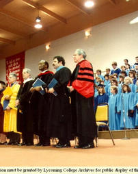 Dignitaries and the Lycoming College Choir, Commencement 1989