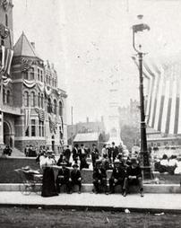 City Hall decorated for World War I Parade