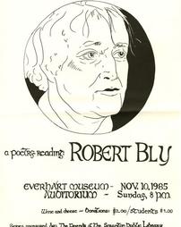 A poetry reading Robert Bly.