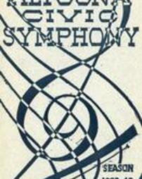 Altoona Civic Symphony January 11,1940