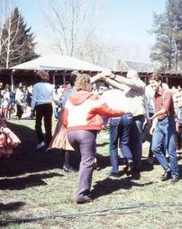 Square Dancers With Crowd on Lawn