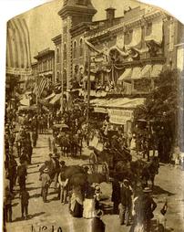 Photograph of parade on East Main St. 