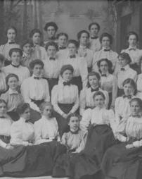 Girls class of 1889 in school clothes