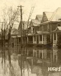 High Street at Third Avenue in 1936 flood