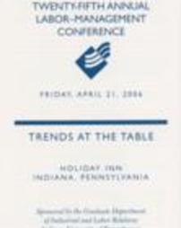 25th Annual Labor-Management Conference 2006 Pamphlet