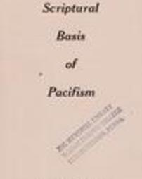 Scriptural basis of pacifism
