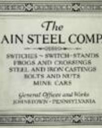 The Lorain Steel Company : switches, switch, stands, frogs, and crossings, steel and iron castings, bolts and nuts, mine cars