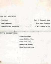 Program of the class of 1905
