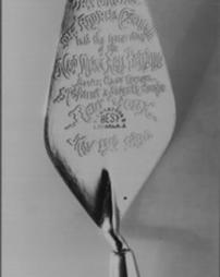 Trowel used in laying the corner stone of Carnegie Hall, New York City, 13th May, 1890