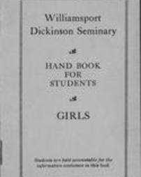 Handbook for students, girls