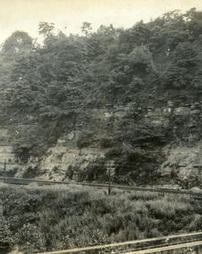 Cliff from bridge at Leechburg